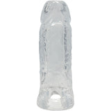 Titanmen Cock Sleeve With Ball Strap 6 Inch Clear, transparent sleeve designed for enhanced size and stimulation.