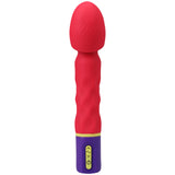 Mood Intense G G-spot Wand Vibrator Pink showcasing its smooth silicone texture and user-friendly control interface.