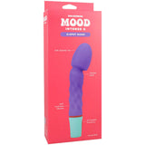 Mood Intense G G-spot Wand Vibrator Purple in packaging showcasing its soft silicone and flexible neck.