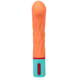 Mood Intense Arc G-spot Wand Vibrator Peach in vibrant colors with textured design for enhanced pleasure.