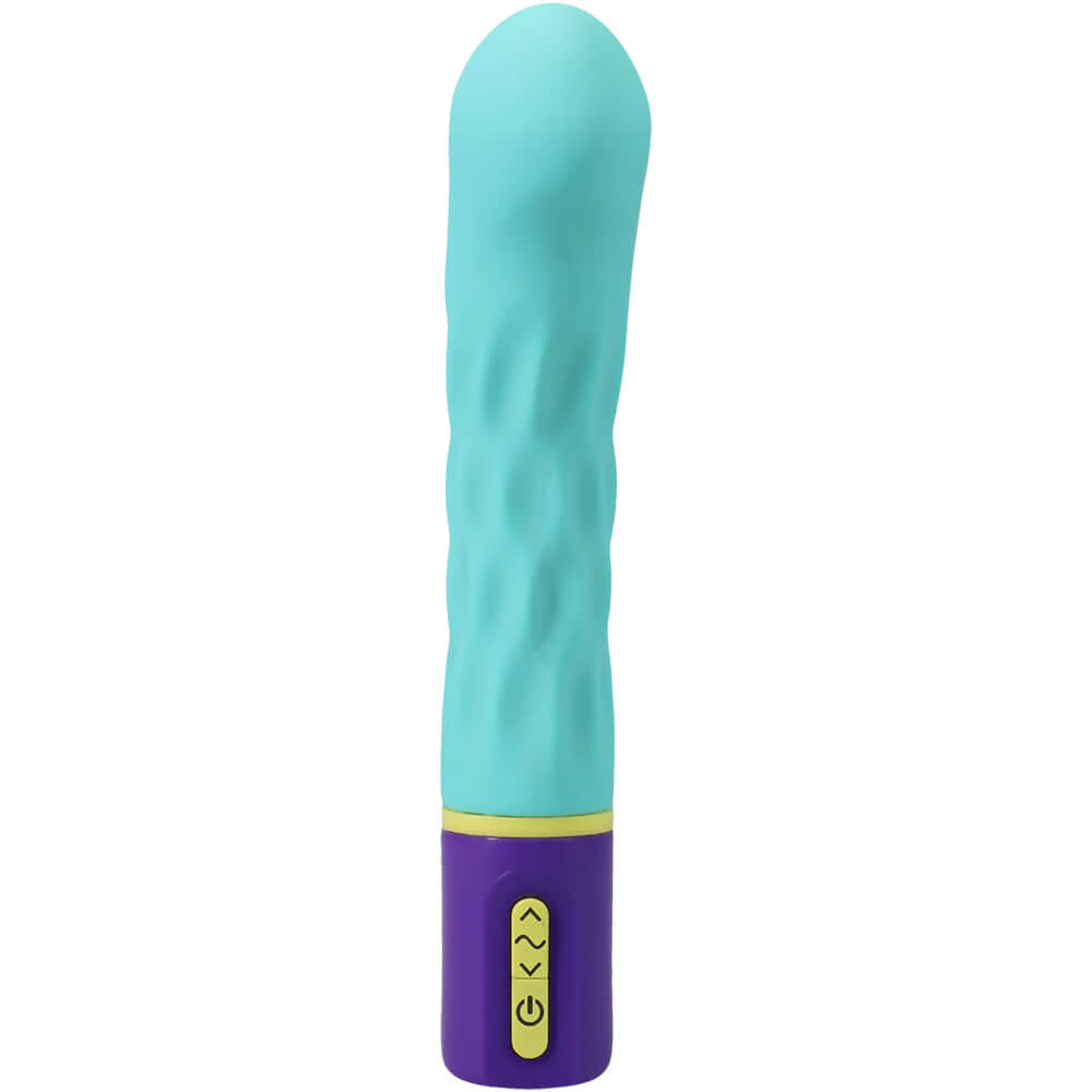 Mood Intense Arc G-spot Wand Vibrator Teal, powerful silicone vibrator with 10 functions for maximum pleasure