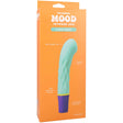 Mood Intense Arc G-spot Wand Vibrator Teal packaging showcasing its features and design.
