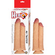Nasstoys Hero My Twofer 11 Inch Realistic Dildo White in packaging with suction cup base for versatile play.