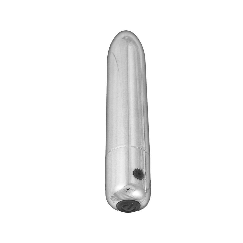 Exciter Multi Function Bullet Vibe Silver, compact and powerful pleasure tool for targeted stimulation.