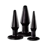 Nasstoys Ass-sation Anal Training Butt Plug Kit Black - three graduated size plugs for anal exploration