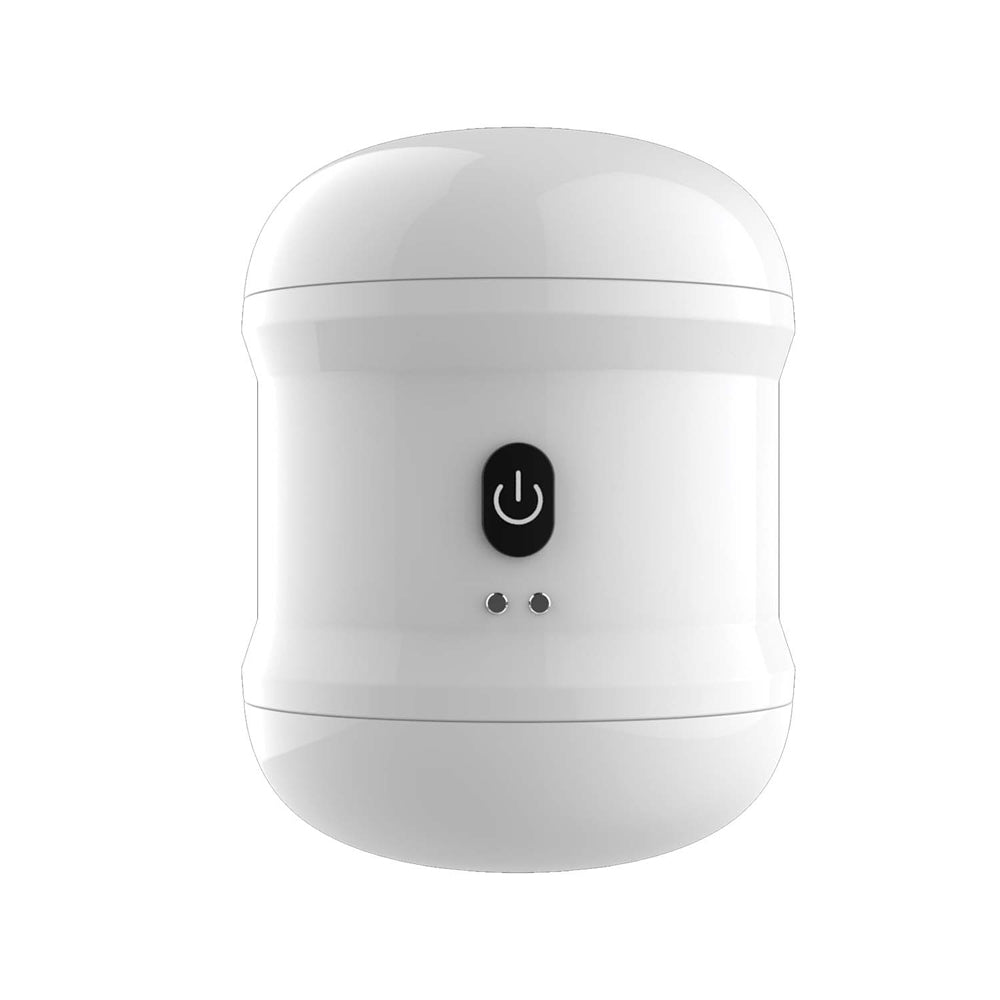 Nasstoys Dynamo Vibrating Masturbator Cup White with power button and sleek design.