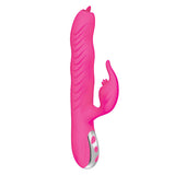Nasstoys Passion Dolphin Heat Up Rabbit Vibrator Pink with vibrant design and dual stimulation features.