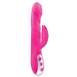 Passion Tickler Heat Up Rabbit Vibrator Pink with dual motors and multiple vibration functions.