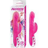 Passion Tickler Heat Up Rabbit Vibrator Pink with 36 vibration functions and sleek design.