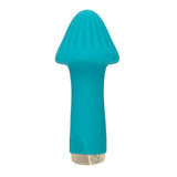 My Secret Shroom Silicone Bullet Vibrator Aqua in playful aqua silicone mushroom shape.