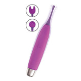 Nasstoys Goddess On The Spot Massager Purple with interchangeable silicone tops for versatile stimulation.