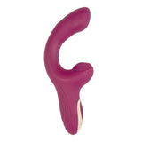 Blaze Heat-Up Thumper Massager Eggplant featuring ergonomic curve for G-spot and P-spot stimulation.