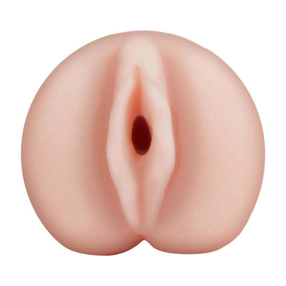 Always Horny Self-Lubricating Masturbator Skye White close-up view of the realistic design and texture.