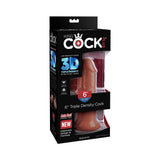 King Cock Plus 6 inches Triple Density Cock Realistic Dildo With Suction Cup Brown
