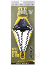Fort Troff Apex Silicone Ball Chute Black product packaging with silicone design and chain attachment.