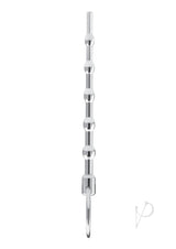 Blue Line Beaded Urethral Sound 4.5 inch Stainless Steel sleek stimulator with graduated beads for urethral play.