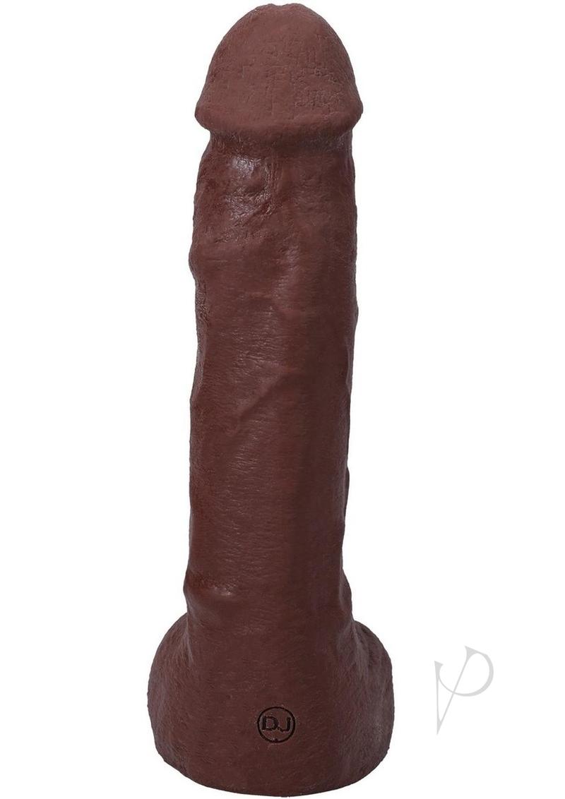 The Realistic Cock 9.5 Inch Squirting Dildo Chocolate - lifelike design and texture for ultimate pleasure.