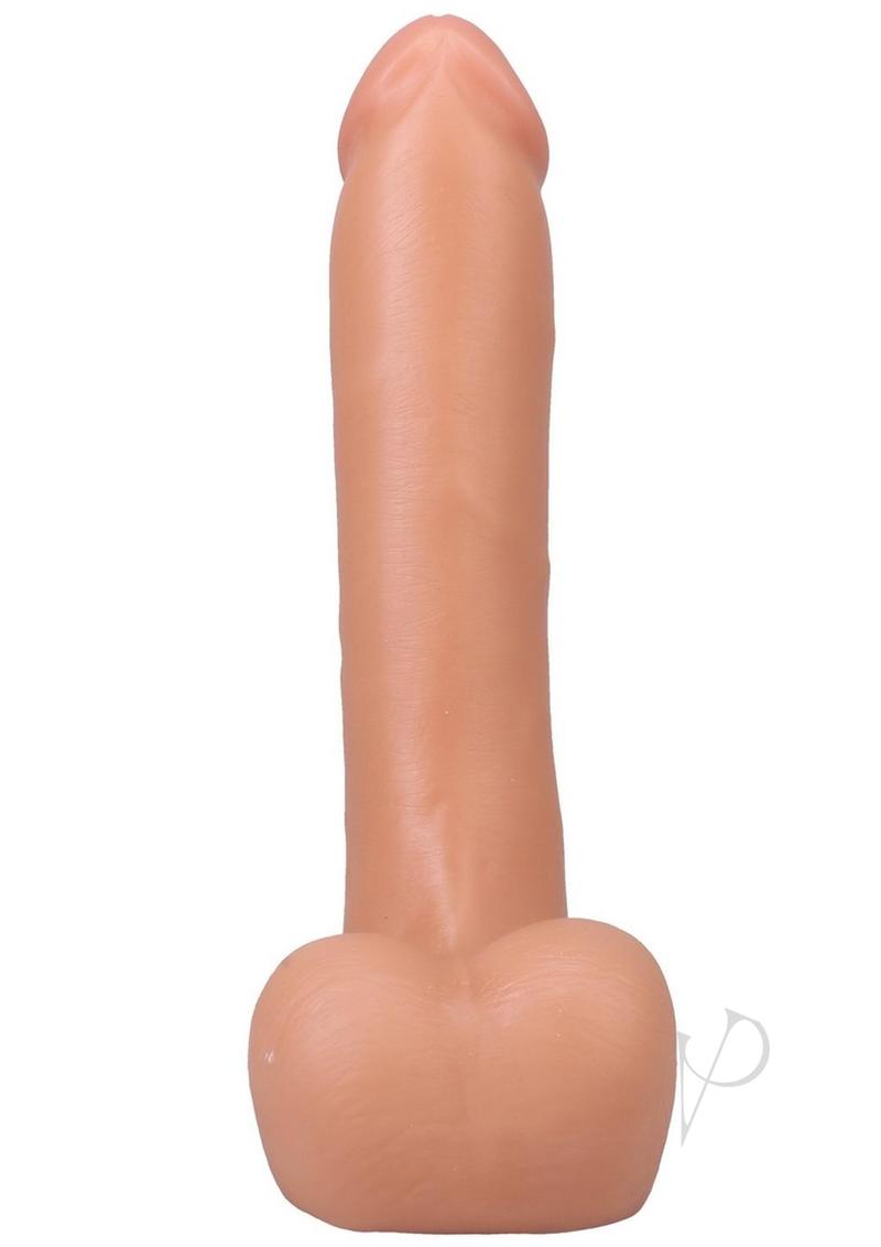 The Realistic Cock 9 inch Ultraskyn Dong Vanilla in lifelike detail, showcasing its authentic design and texture.