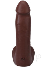 The Realistic Cock 7 inch Ultraskyn Dildo Chocolate showcases lifelike detail and rich chocolate tone.