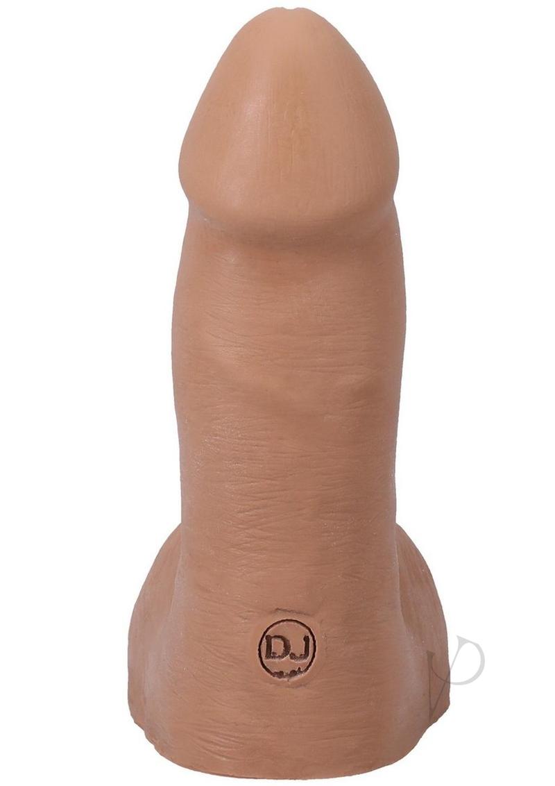 The Realistic Cock 5 inch with Balls Suction Cup Caramel in realistic detail and lifelike texture.