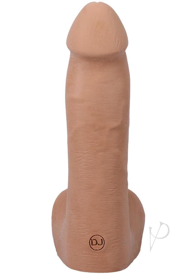 The Realistic Cock with Balls 7 inch Suction Cup Caramel dildo showcasing lifelike design and detail.