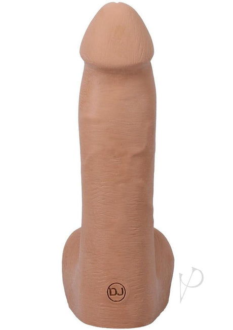 The Realistic Cock with Balls 7 inch Suction Cup Caramel dildo showcasing lifelike design and detail.