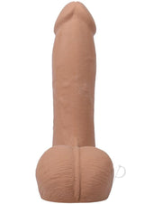 The Realistic Cock with Balls 7 inch Suction Cup Caramel, lifelike dildo with detailed craftsmanship.
