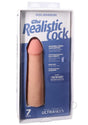 The Realistic Cock 7 Inch Suction Cup Dong Vanilla in packaging, showcasing its lifelike design and features.