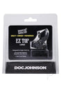 Rock Solid EZ Top Large Leak-Proof Lube Cap Black packaging displaying leak-proof design and single-hand use.
