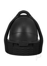 Rock Solid EZ Top Large Leak-Proof Lube Cap Black in black color, featuring a sleek and stylish design for easy use.