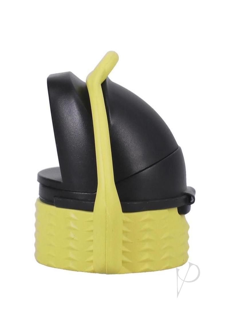 Rock Solid EZ Top Medium Black product image featuring a practical yellow and black cap design for easy dispensing.