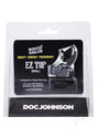 Rock Solid EZ Top Small Black Lube Bottle Cap packaging designed for single-hand use and leak-proof performance.