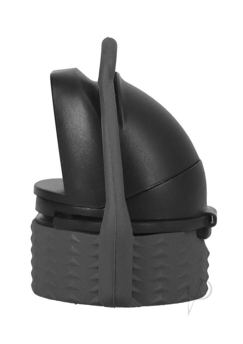Rock Solid EZ Top Small Black Lube Bottle Cap in sleek black design for easy dispensing.