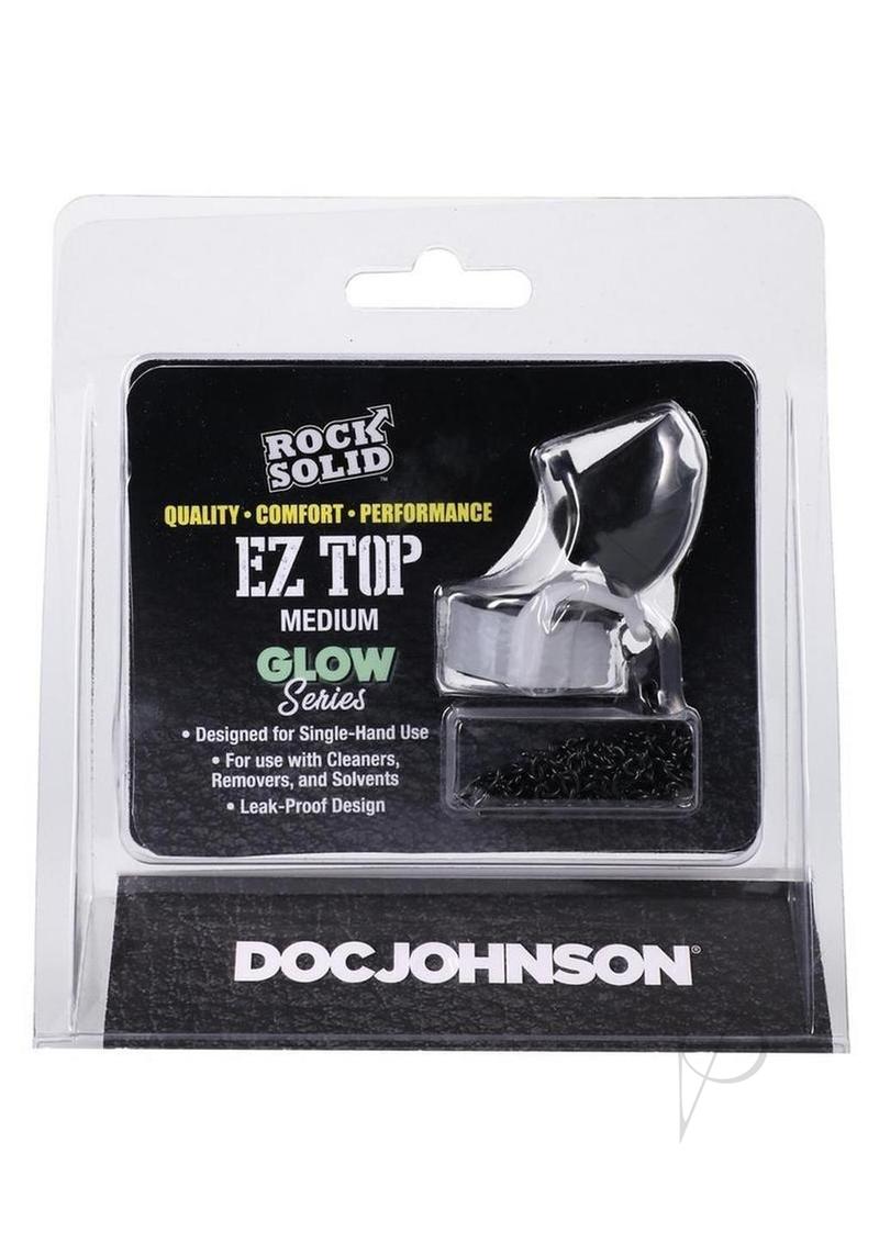 Rock Solid EZ Top Glow in The Dark Medium Green packaging featuring a sleek design for easy use.
