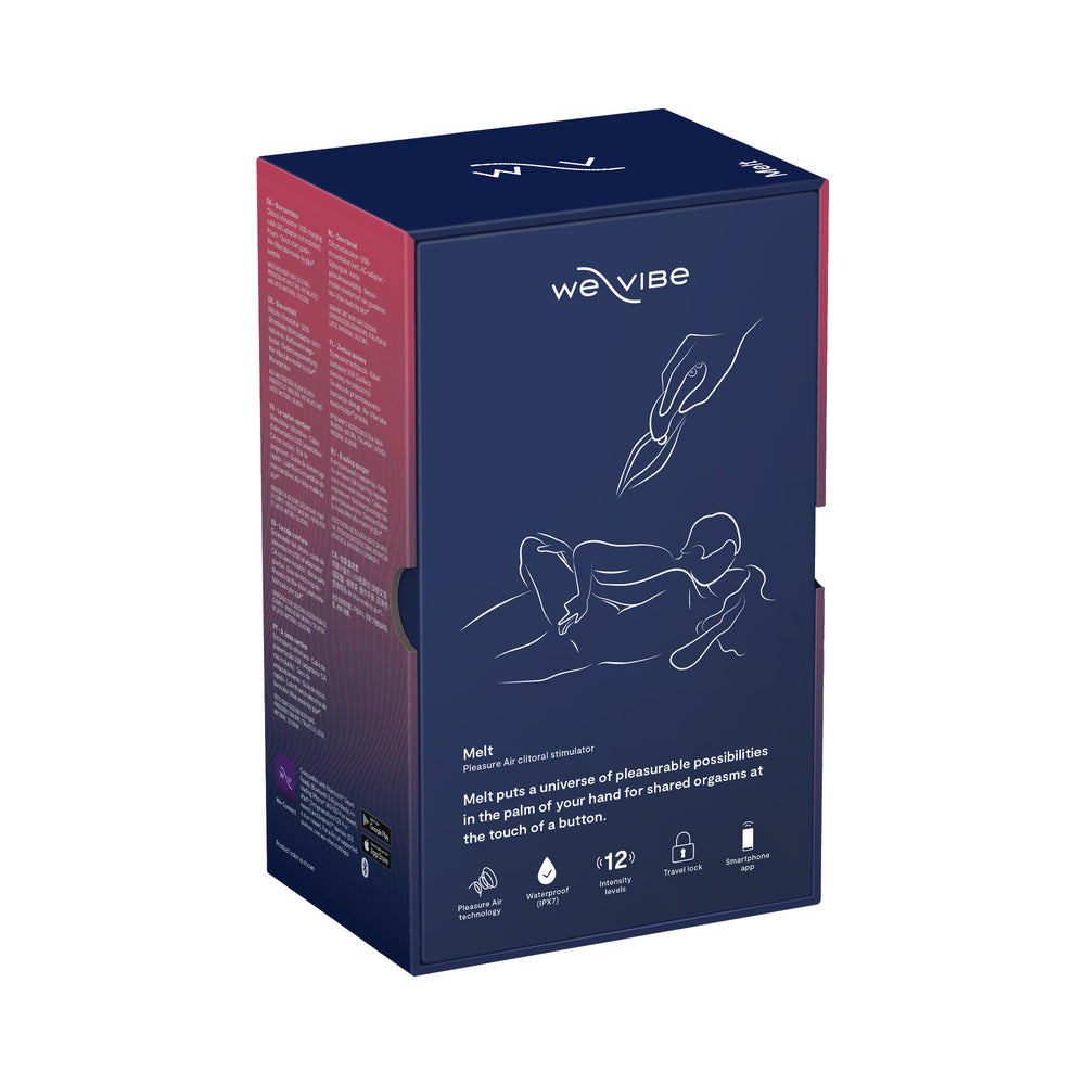 We-Vibe Melt Rechargeable Silicone Pleasure Air Clitoral Stimulator Midnight Blue