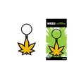 Wood Rocket Gold Glitter Leaf Keychain featuring a bold leaf design and shimmering finish, perfect for everyday use.