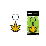 Wood Rocket Gold Glitter Leaf Keychain featuring a bold leaf design and shimmering finish, perfect for everyday use.