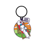 Fuck Buddies Just Vibin Keychain featuring a playful wand design with 'Just Vibin' text.