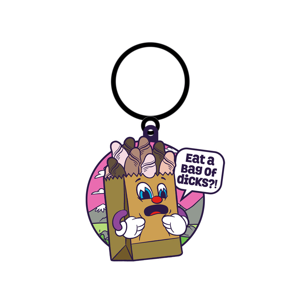 Wood Rocket Fuck Buddies Bag Of Dicks Keychain - Image 2