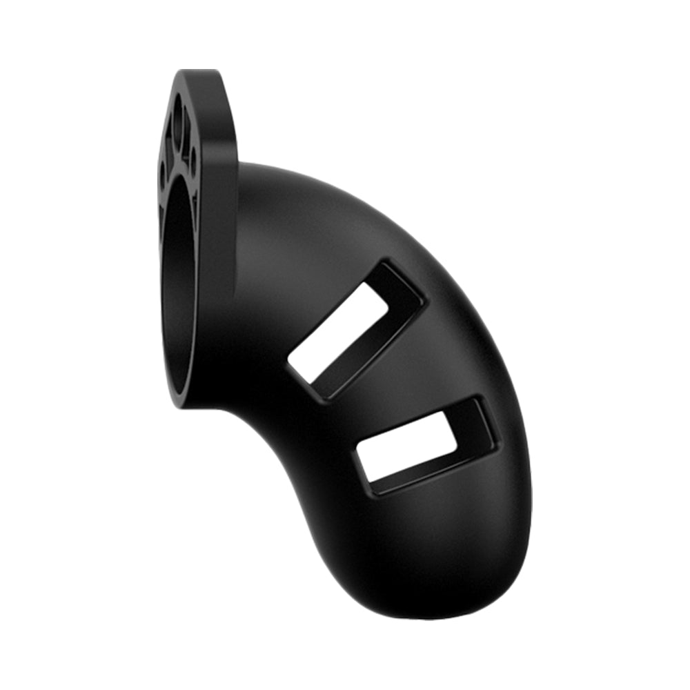 Shots ManCage Model 20 Adjustable 3.5 inches Silicone Chastity Cock Cage Black