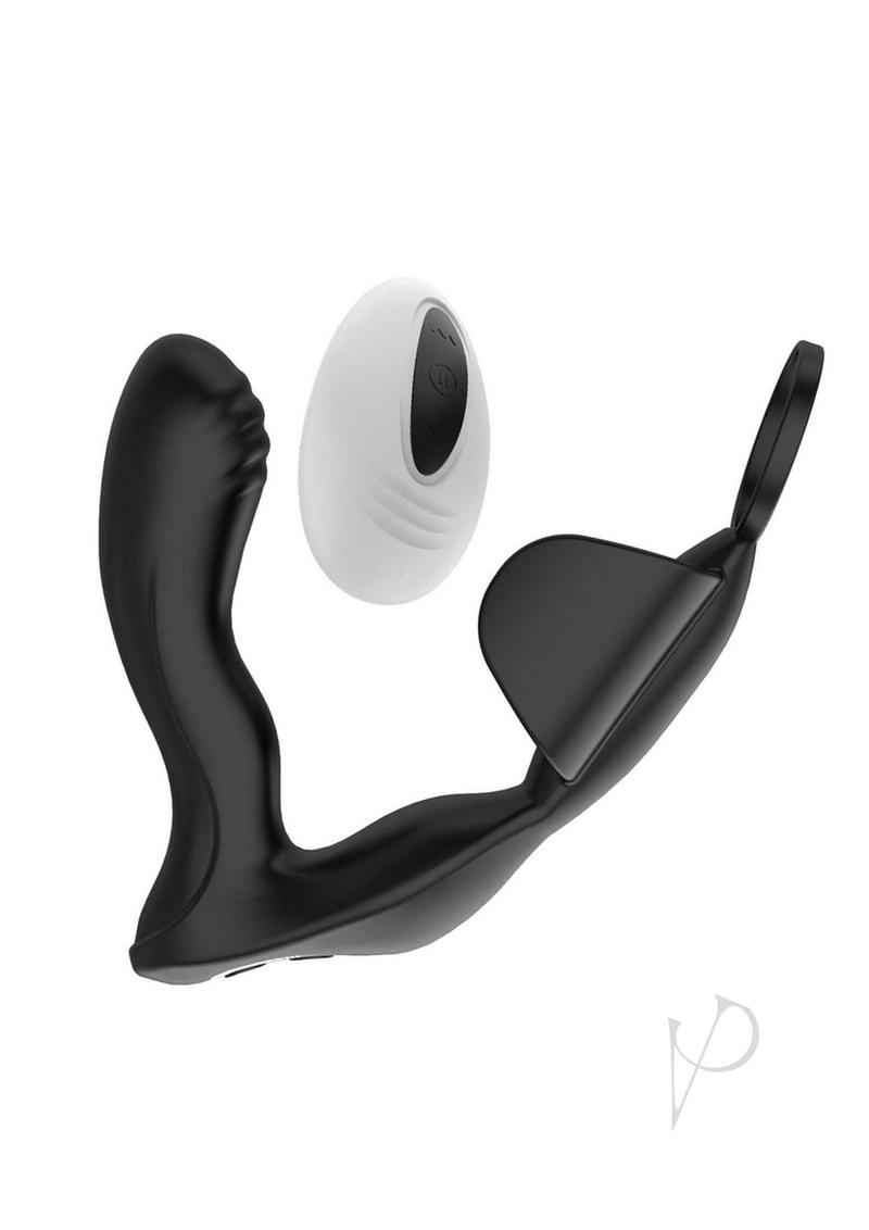 Atomic Heat Up Rechargeable Silicone Massager Black featuring powerful vibration and heating function for enhanced pleasure.