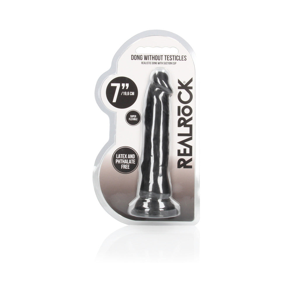 RealRock Realistic 7 inches Dildo With Suction Cup Black