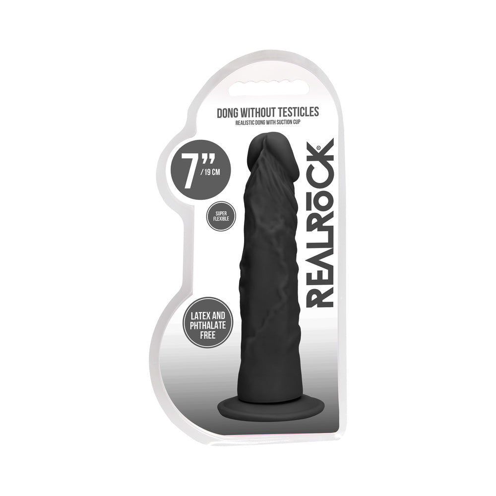 RealRock Realistic 7 inches Dildo With Suction Cup Black