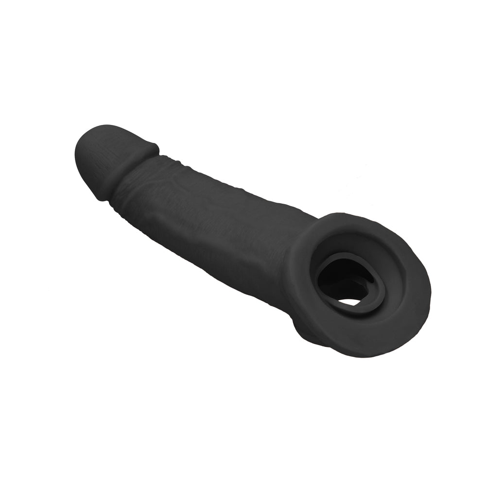 RealRock Realistic 9 inches Penis Sleeve Extender Sling Black