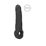 RealRock Realistic 9 inches Penis Sleeve Extender Sling Black