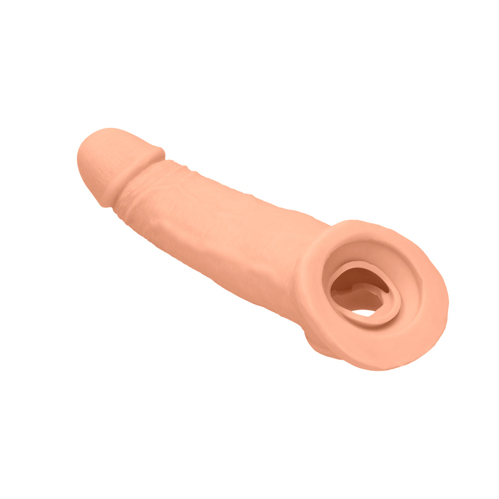 RealRock Realistic 9 inches Penis Sleeve Extender Sling Beige