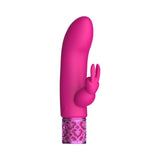 Royal Gems Dazzling Rechargeable Silicone Miniature Rabbit Vibrator Pink