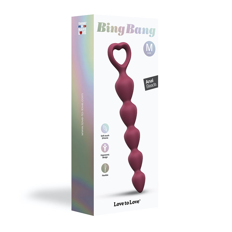 Love to Love Bing Bang Silicone Anal Beads Prune Medium