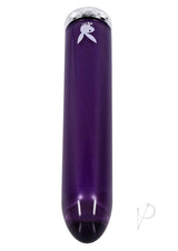 Playboy Amethyst Rechargeable Silicone Vibrator Purple in elegant purple with a silver top.