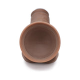 Curve Toys FLESHSTIXXX Rechargeable 8 inches Posable Vibrating Dildo with Balls & Suction Cup Brown